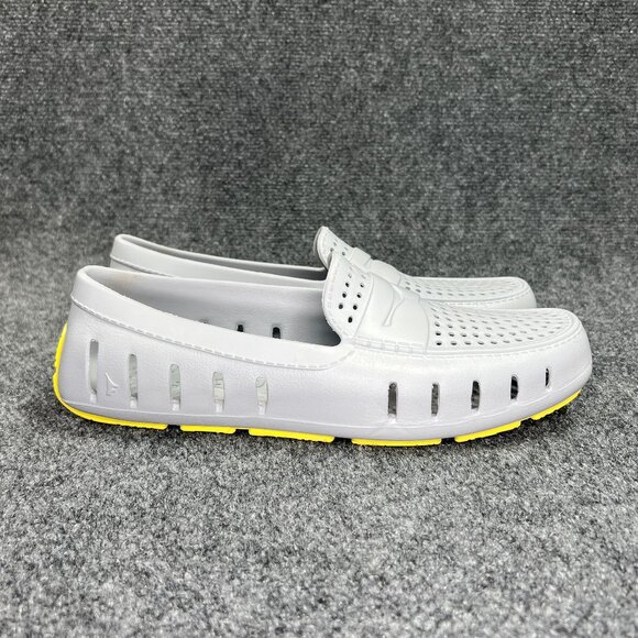 Floaters Country Club 4.0 Driving Loafers Men's Size 10 Grey Yellow Waterproof - Picture 1 of 10